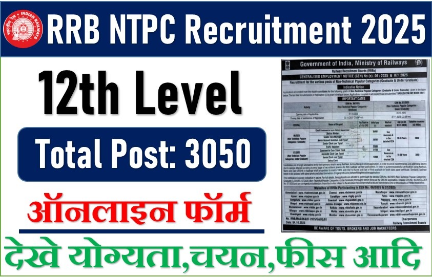 RRB NTPC Inter Level Recruitment 2025