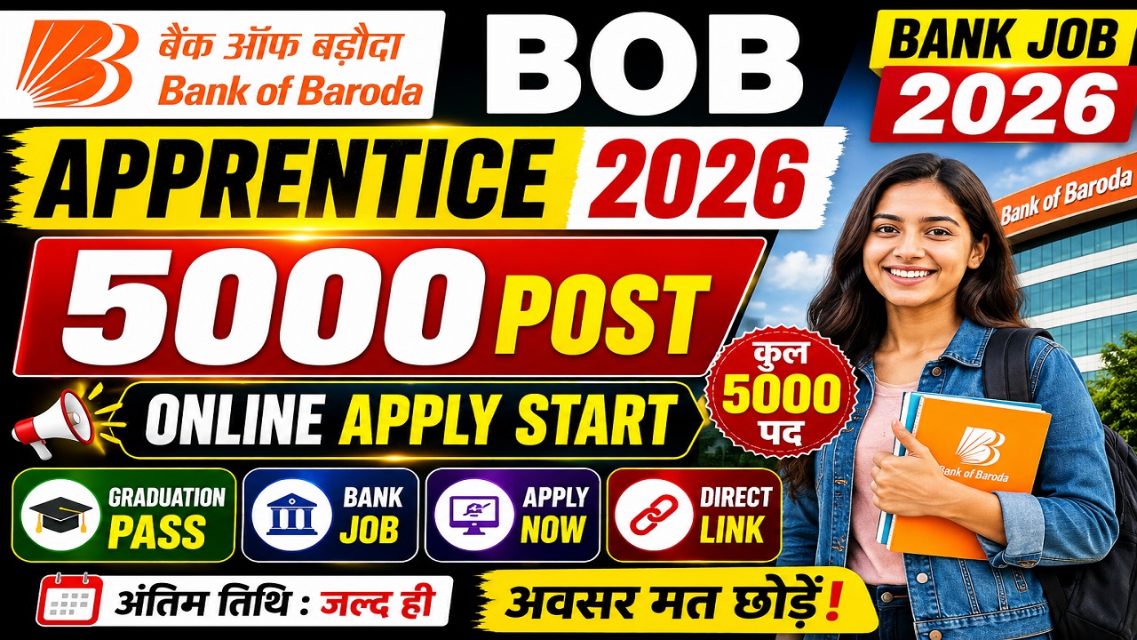 Bank of Baroda BOB Apprentice Online Form 2026