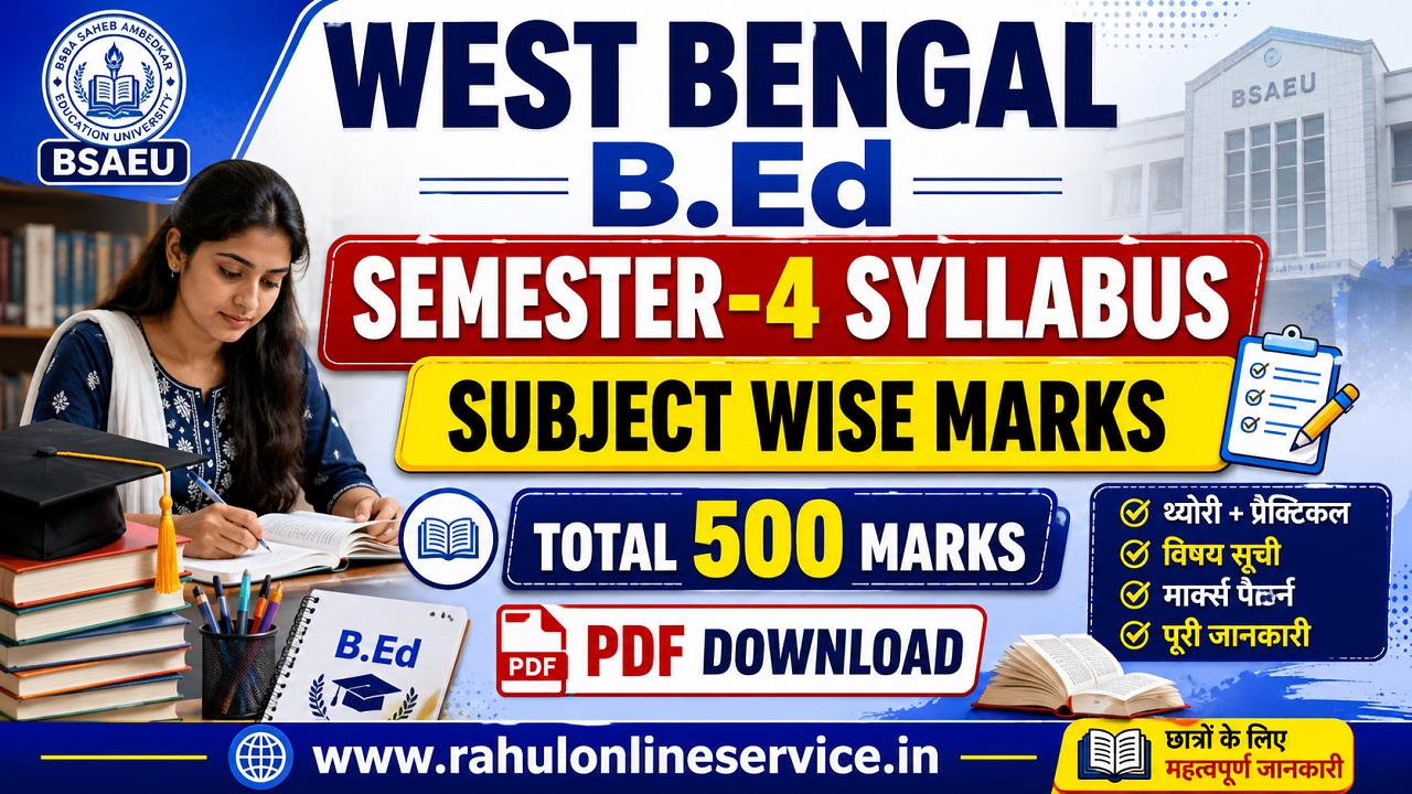 West Bengal BSAEU B.Ed Semester-4 Syllabus 2026