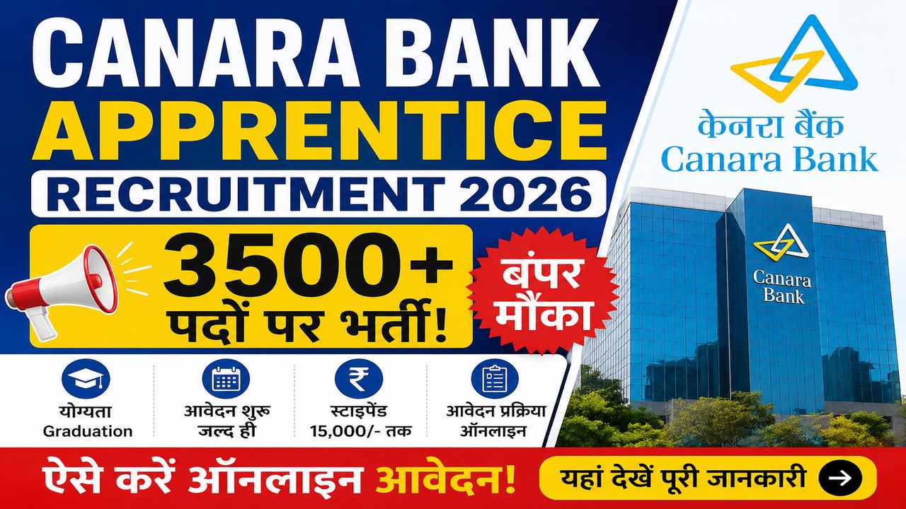 Canara Bank Apprentice Recruitment 2026