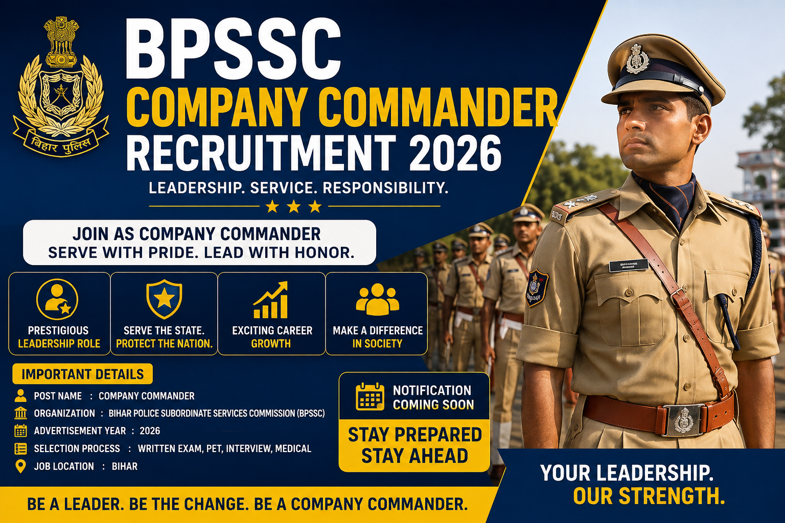 BPSSC Company Commander Recruitment 2026
